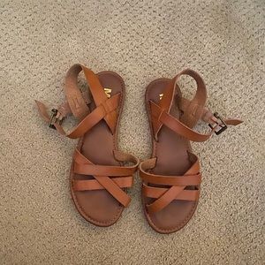 Brown leather sandal